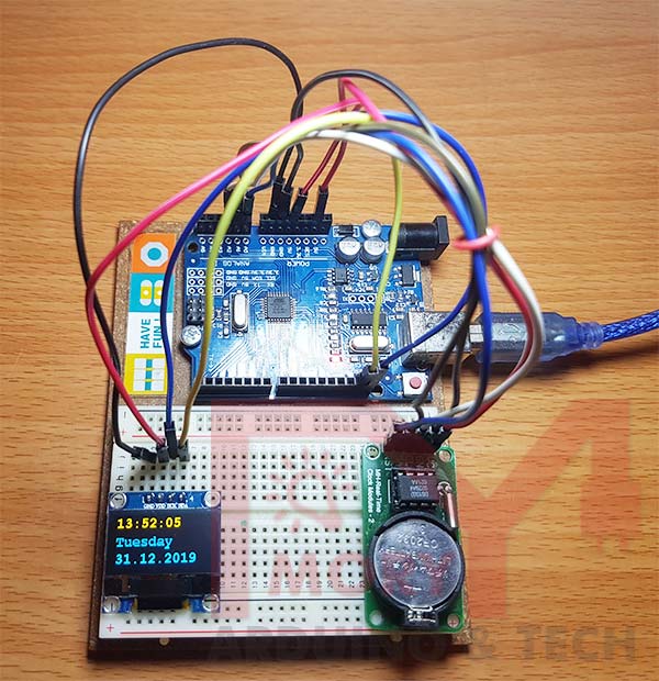 How to Display a Real Time Clock on the OLED Screen with Arduino