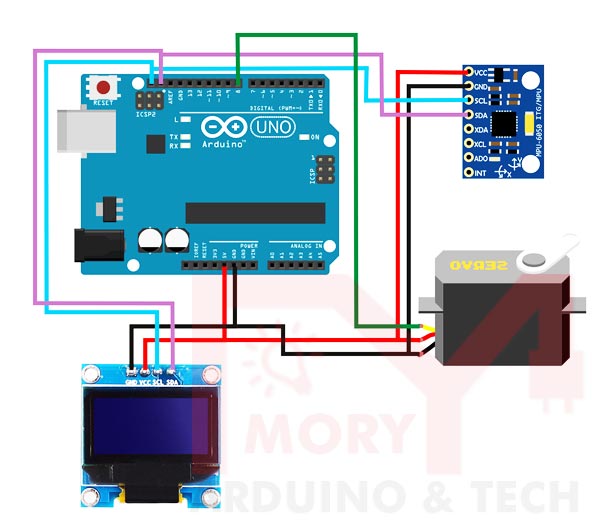 Arduino Digital Protractor using Accelerometer MPU6065 Gyroscope