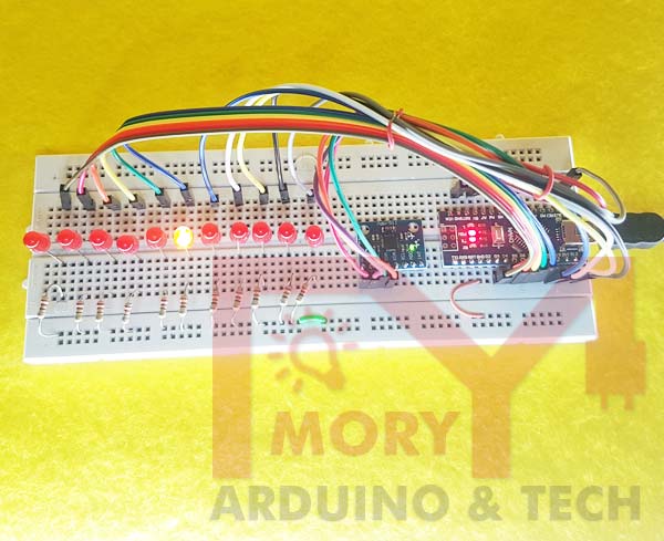 Arduino LED Spirit level using Accelerometer MPU6065