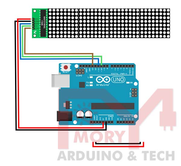 Cirkel mager voksenalderen MAX7219 LED | Arduino Text Scrolling Display | Dot Matrix 4-in-1 -